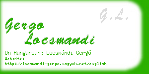 gergo locsmandi business card